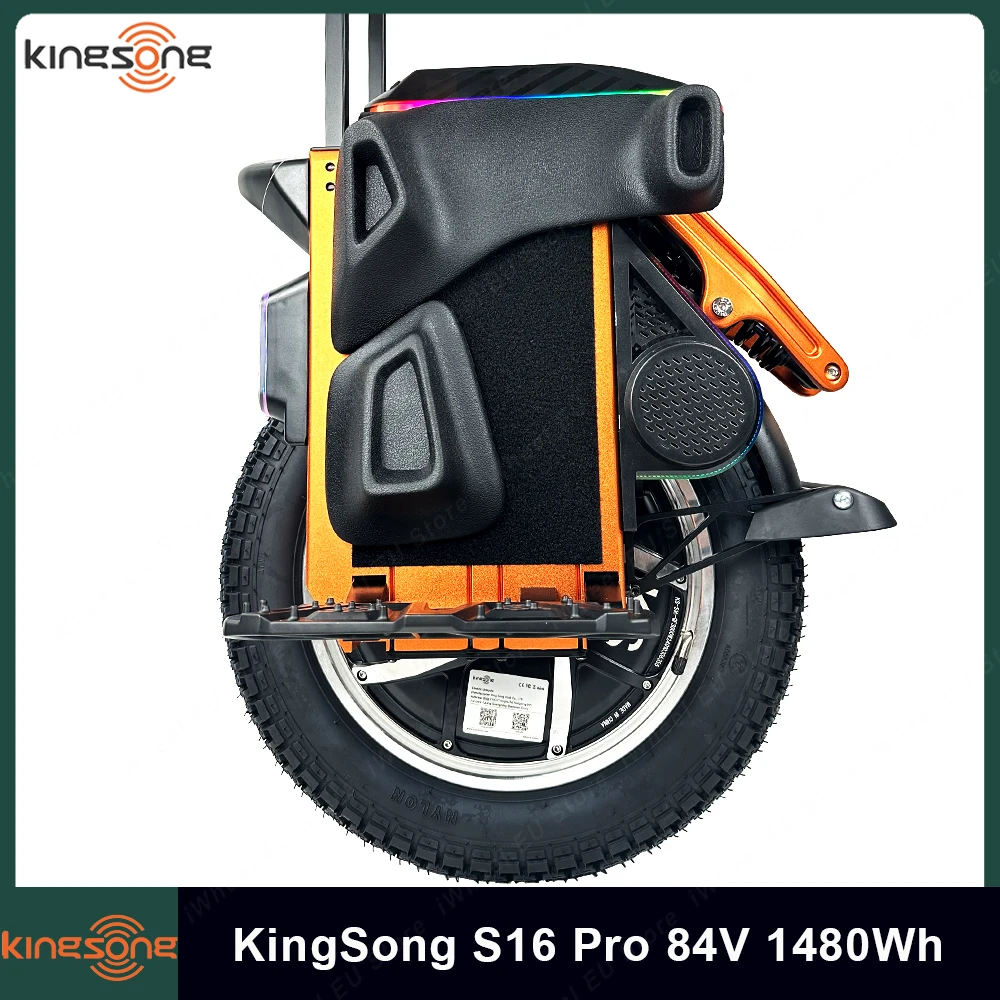 EU Stock Pre-sale KingSong S16 Pro 84V 1480Wh 50S Battery Peak Power 5000W Speed 60km Mileage 120km KS S16 Pro Electric Unicycle