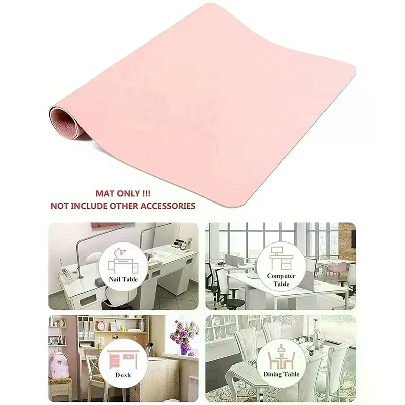 Foldable Nail Art Table Mat PU Leather Studio Desk Mat Nail Armrest Cushion Waterproof Hand Rest Pad Scratch Dirt Easy Cleaning
