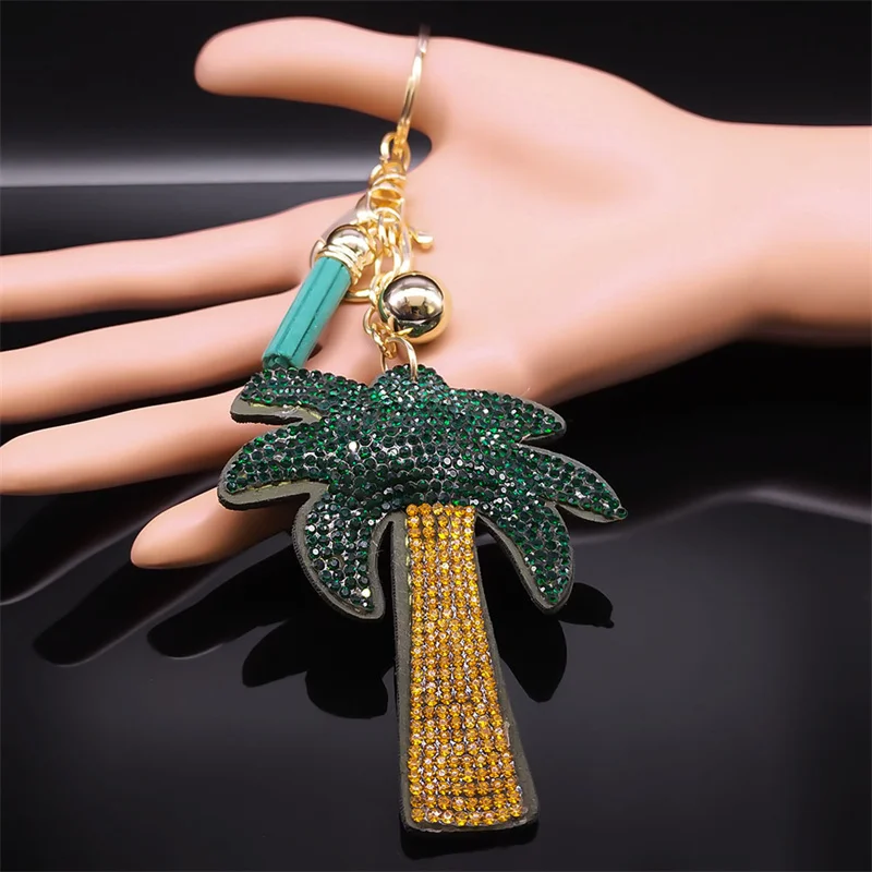 شجرة جوز الهند النخيل مفتاح سلسلة للنساء الرجال ال...