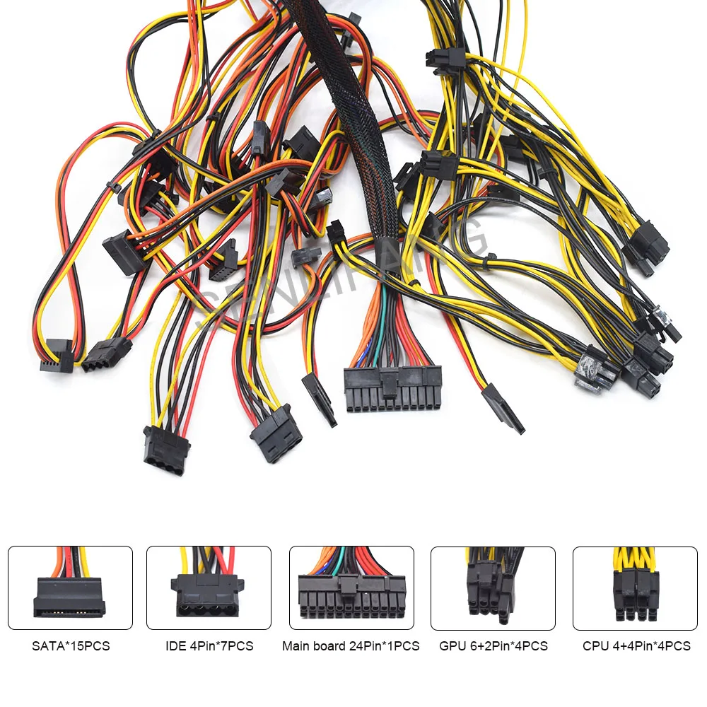 Chia XCH 전원 공급 장치, SATA 인터페이스 15 하드 디스크, 지지대 2 CPU 2 그래픽 카드, HDD SSD 마이닝 마이너 PSU, ATX 800W, 신제품