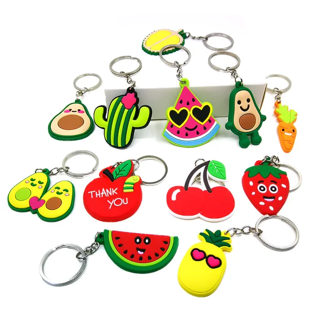 Pack 50 Llaveros de Plantas y Frutas: Monstera, Cereza, Palta | Emoape