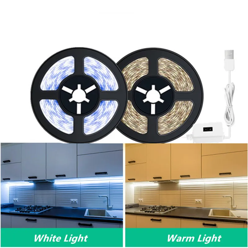 

USB Hand Sweep Waving ON OFF Sensor Lamp Under Cabinet Lights LED Strip 5V LED Smart Lamp Backlight TV Kitchen Bedroom Lighting