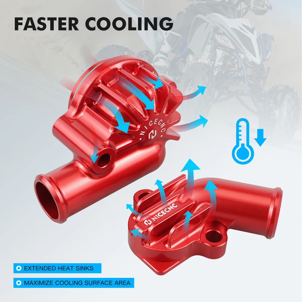 

For Raptor700 Water Pump Inlet & Outlet Cover ATV for Yamaha Raptor 700 2006-2022 700R 2009 2011-2022 Accessories