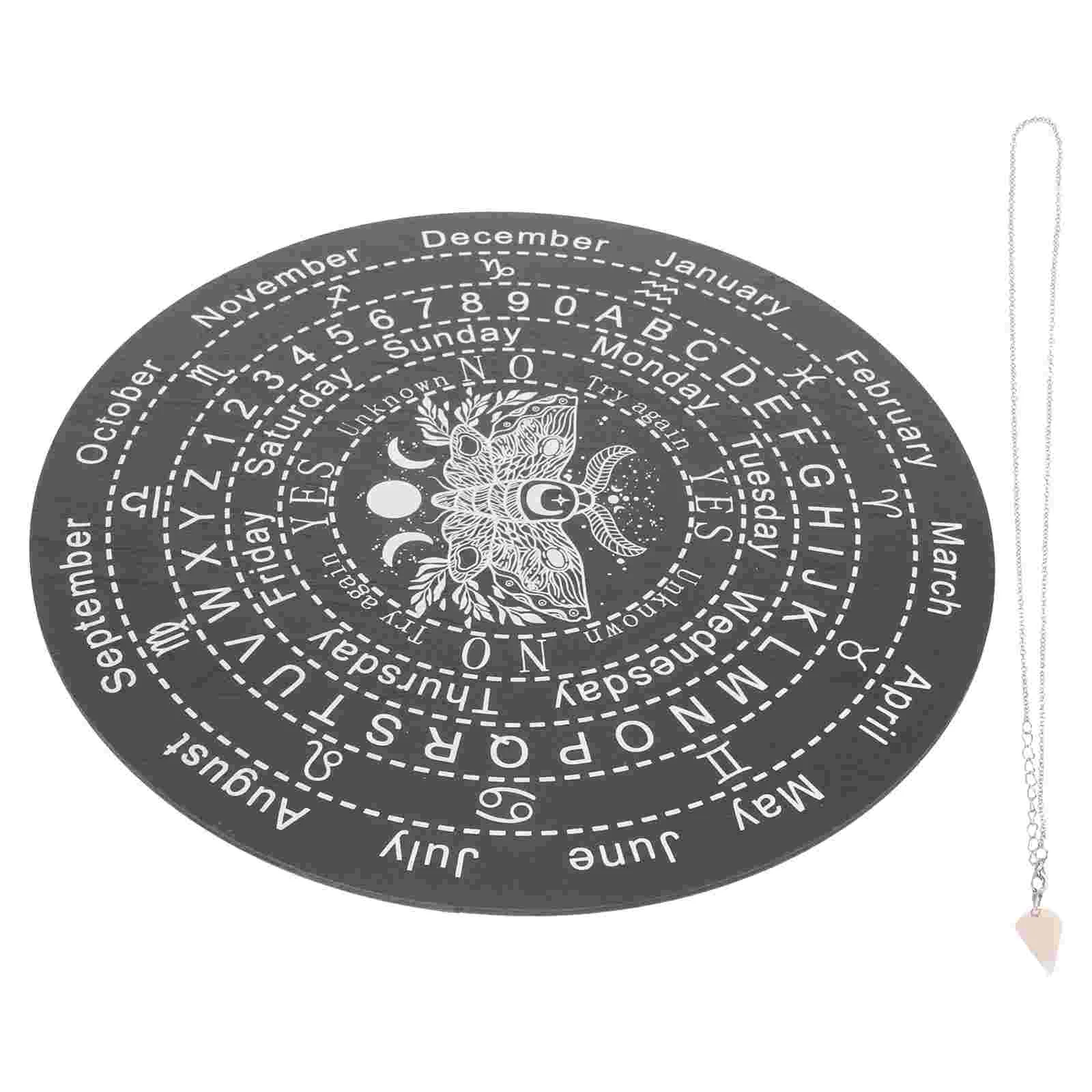 

Divination Wooden Pendulum Board Plate Accessory Ouija Wiccan Altar Supply Tools
