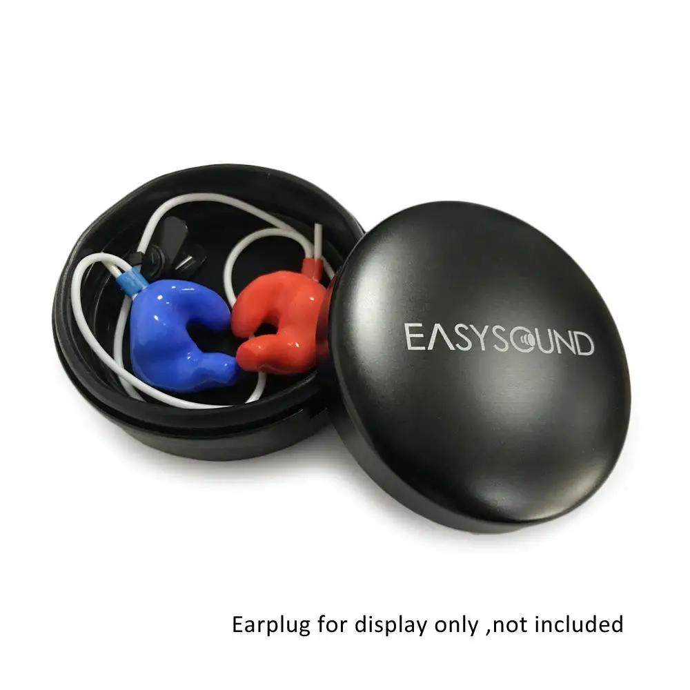 Round Aluminum Alloy Waterproof Earphone Case In Ear Monitor Storage Box Black 2