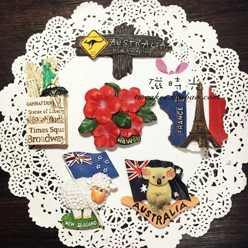 Creative Travel World Refrigerator 3D Fridge Sticker