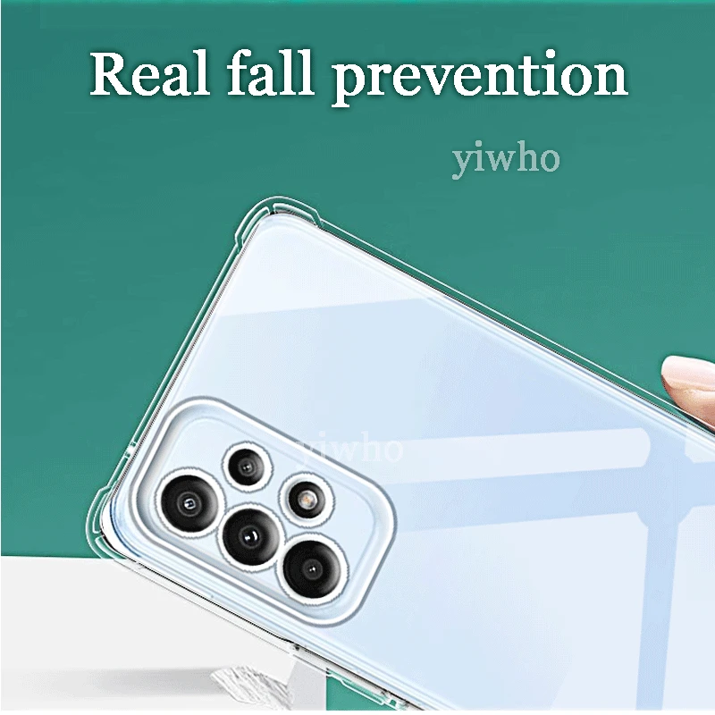 Shockproof Clear Silicone Phone Case - Thick Soft Cover