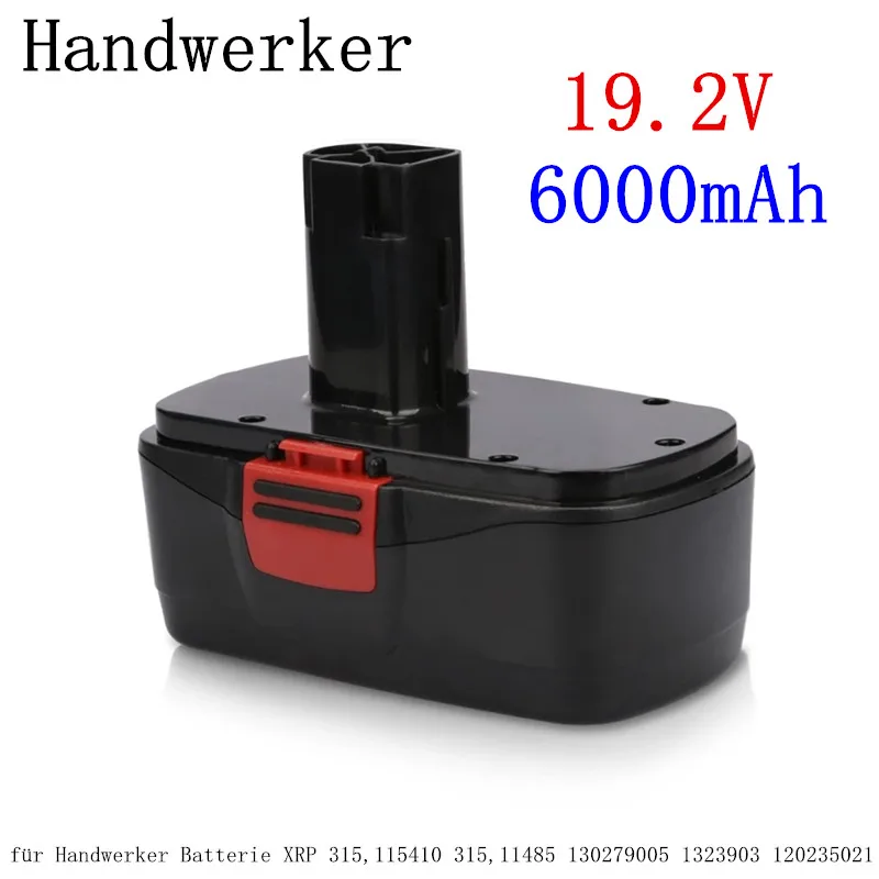 

100% Оригинальный 6000 мА/ч 19,2 в Ni-MH C3 Сменный аккумулятор для Handwerker аккумулятор XRP315,115410 315,11485 130279005 1323903 120235021