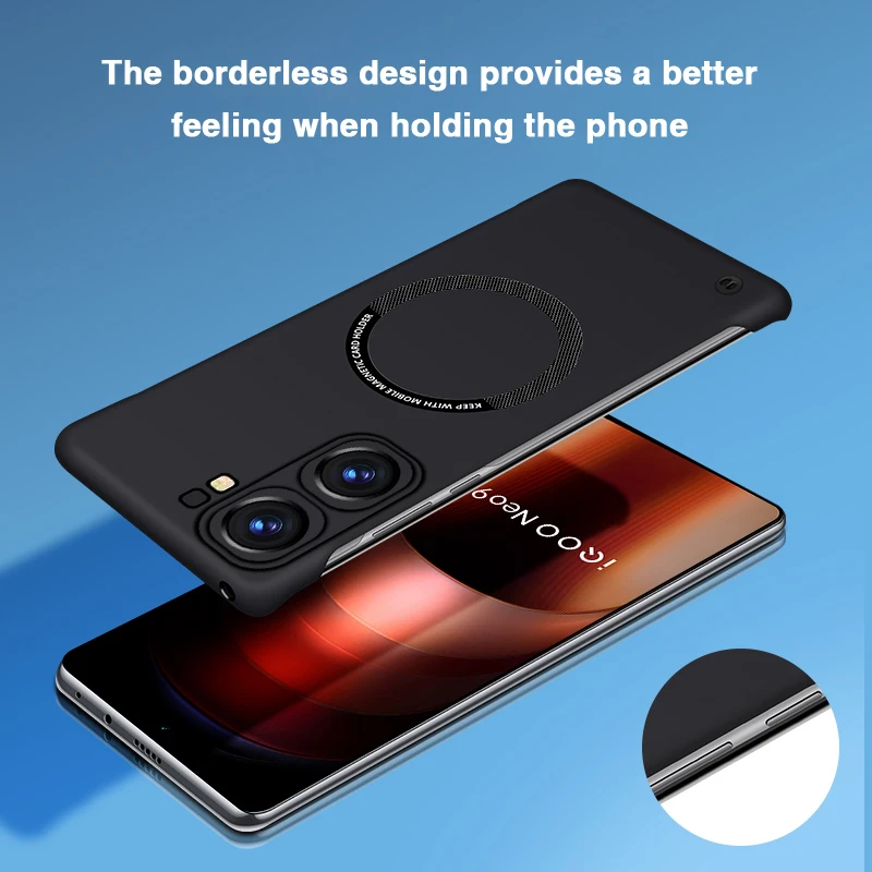 Deluxe Magnetic Frameless Phone Case - Slim, Durable, and Elegant Back Cover