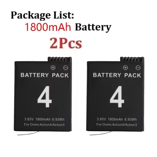 2Pcs Battery