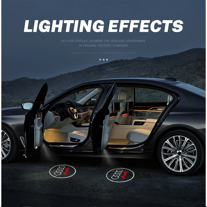 Car door welcome light projection light is suitable For Audi Quattro A3 A4 A6 A5 Q5 A1 Q7 Q3 Q2 Q8 A7 A8 TT S1 SQ5 RSQ3 RSQ8
