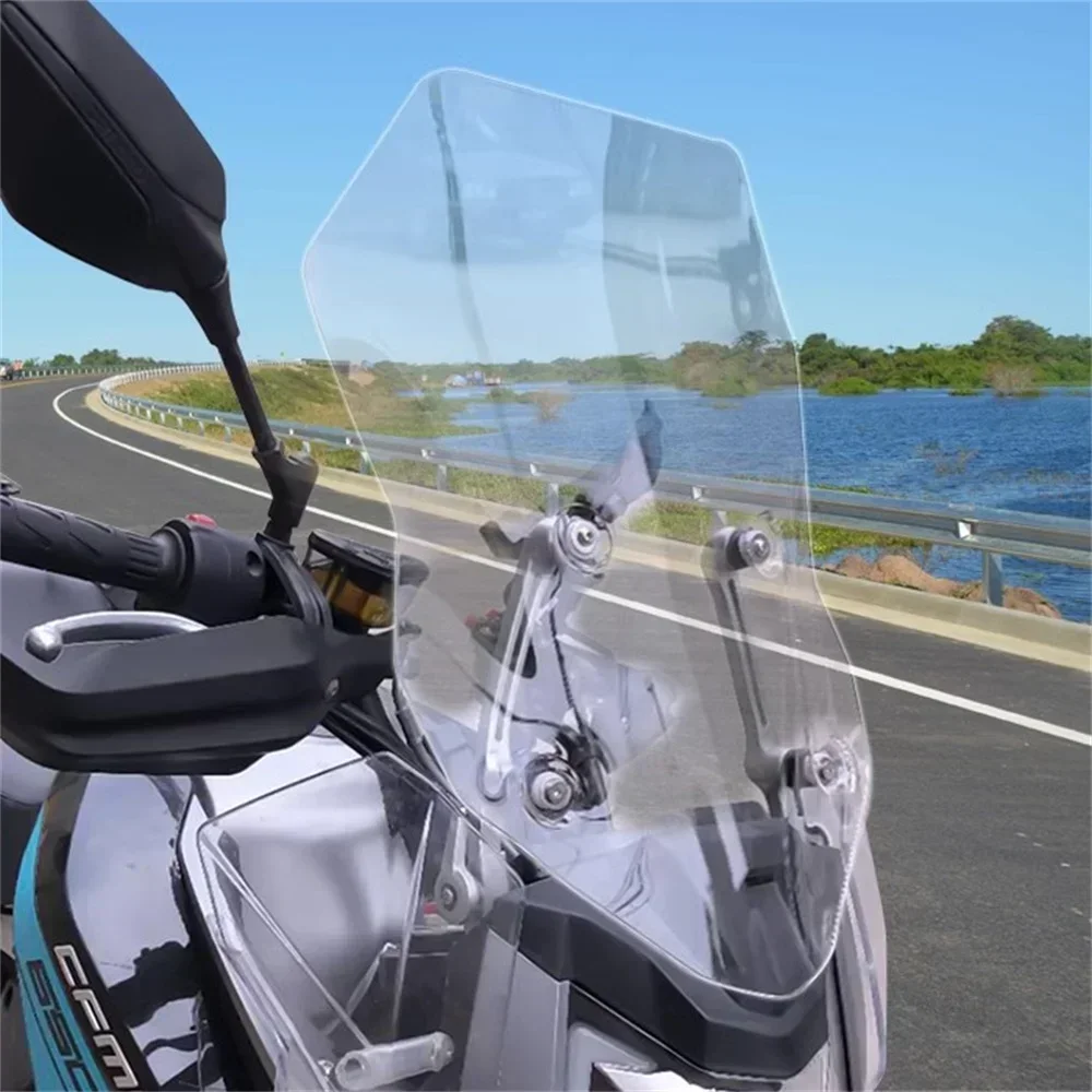 For CFMOTO 650MT windshield modification front windshield and high breastplate 650MT 650 MT 650 motorcycle windscreen