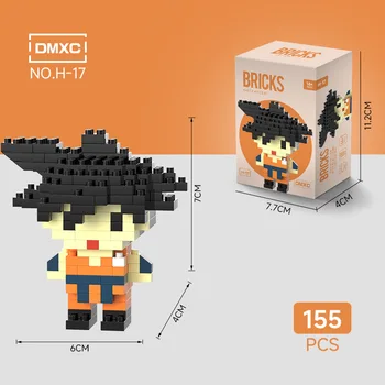 New Dragon Ball Goku Particle Building Block Assembling Toys Children's Educational Handmade Toys Tabletop kids Gift Ornaments 11