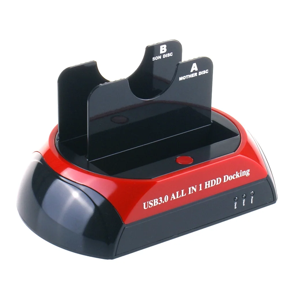 Dual-Bay Hard Drive Docking Station USB 3.0 SATA for 2.5 and 3.5 inch