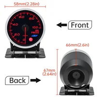 Universal Auto 12V 52mm 8 Color Racing Car Oil Pressure Water Oil Temp EGT Exhaust Temp Turbo Boost Tachometer Gauge Meter - Image 3