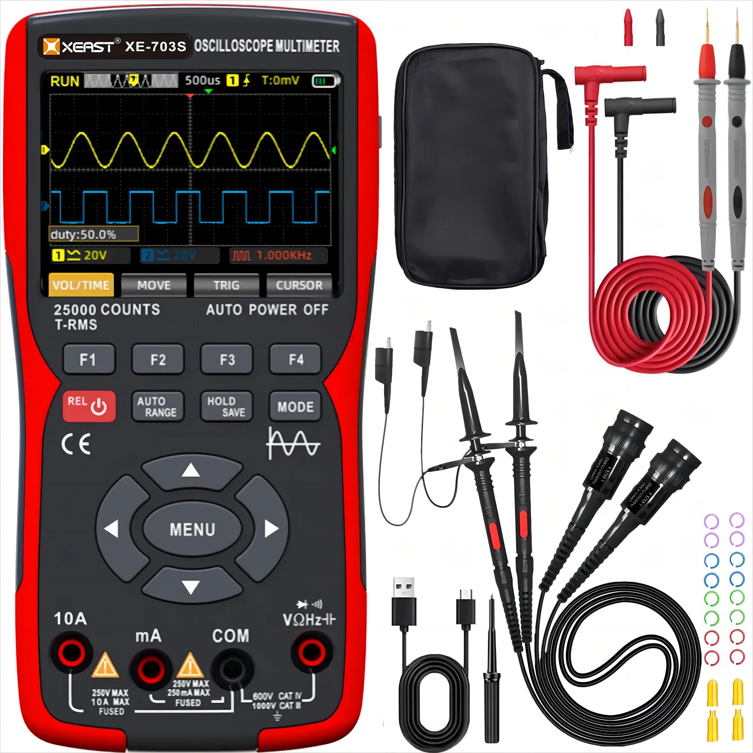 ZT703S XE-703S 3 in1 Digital Oscilloscope Multimeter 50MHz