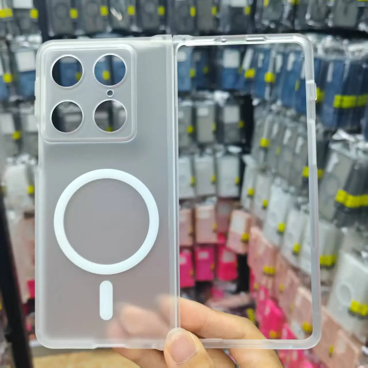 Matte Clear Magnetic Case with Skin Feel and Lens Protection