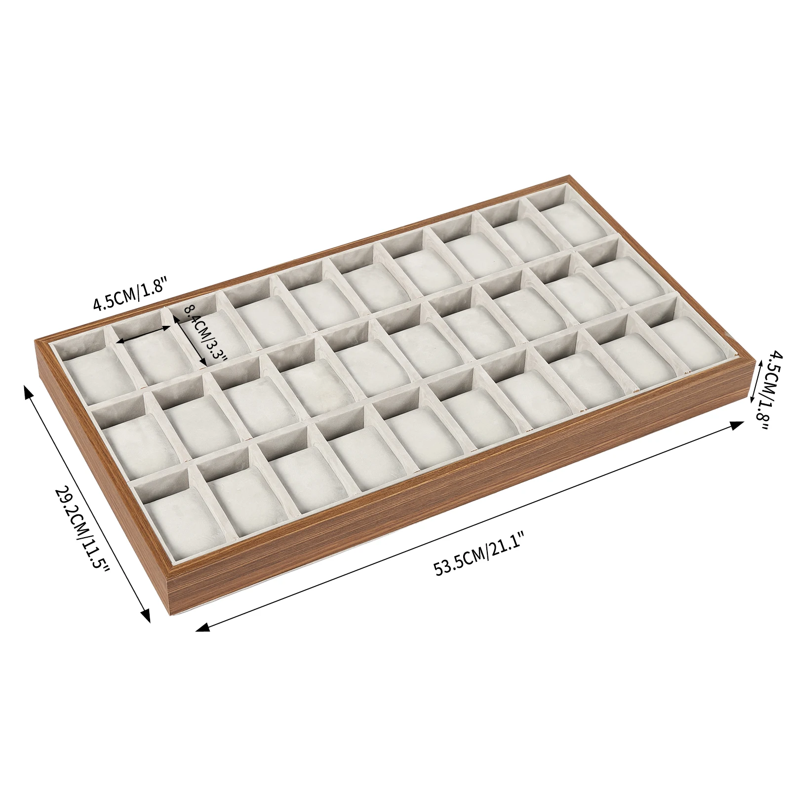 30/24-Compartment Watch Box: Ideal Storage and Display for Collectors, Organize and Sho... - SKU DSB01643 - UGI Packaging