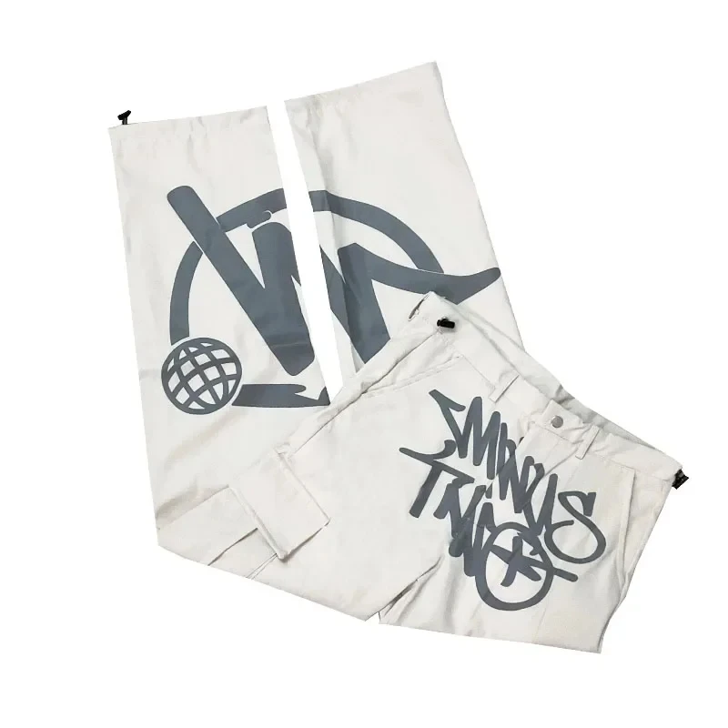 Minus Two Pink LOGO Black Cargo Long Pants Y2k Fashion Men Women Clothing Gym Basketball Minustwo Multi-pocket Style Trousers 6