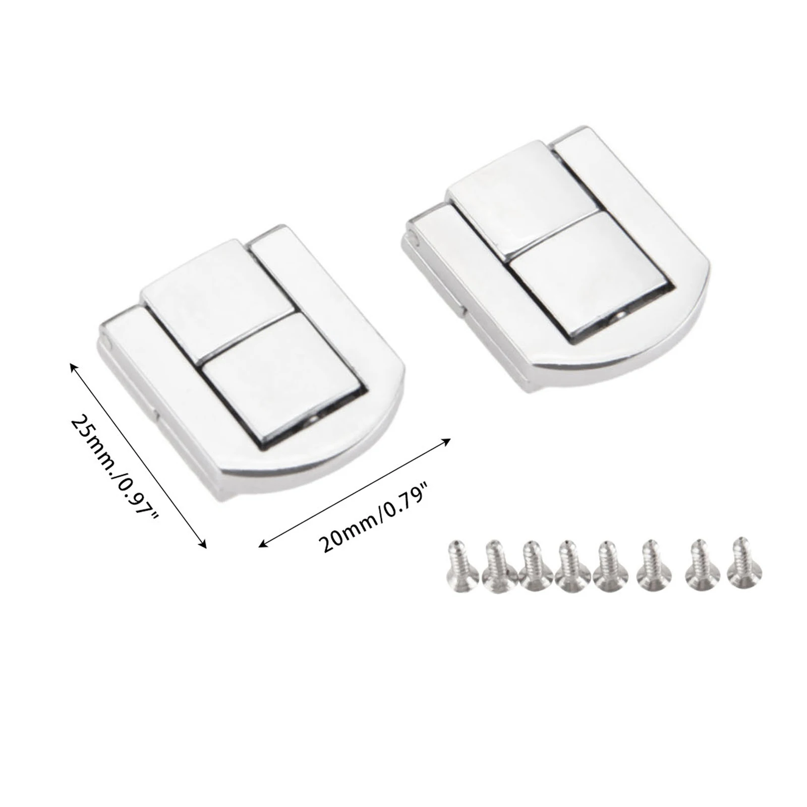 2pcs Jewelry Box Hasps Alloy Lock Catch Latches For Jewelry Chest Box Suitcase Buckle Clip Clasp