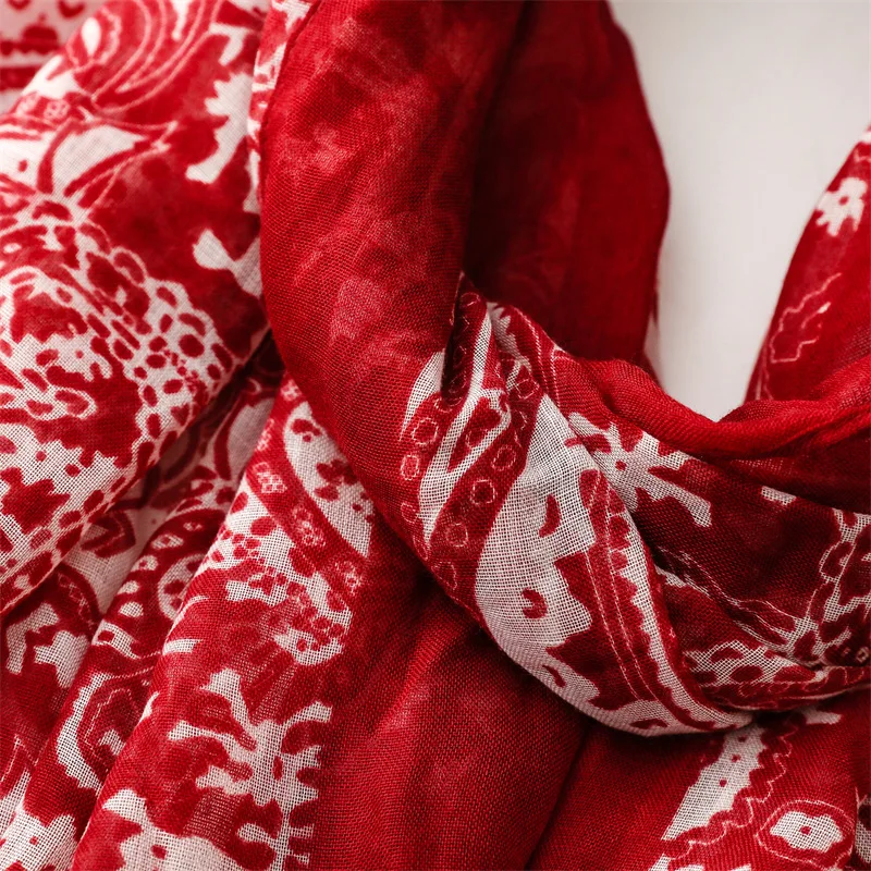 Luxus Neue Mode Spot Print Damen Frauen Schal Weibliche Baumwolle Leinen Schal Quaste Vier Jahreszeiten Moslemisches Hijab Wrap Lüften – Detail 28
