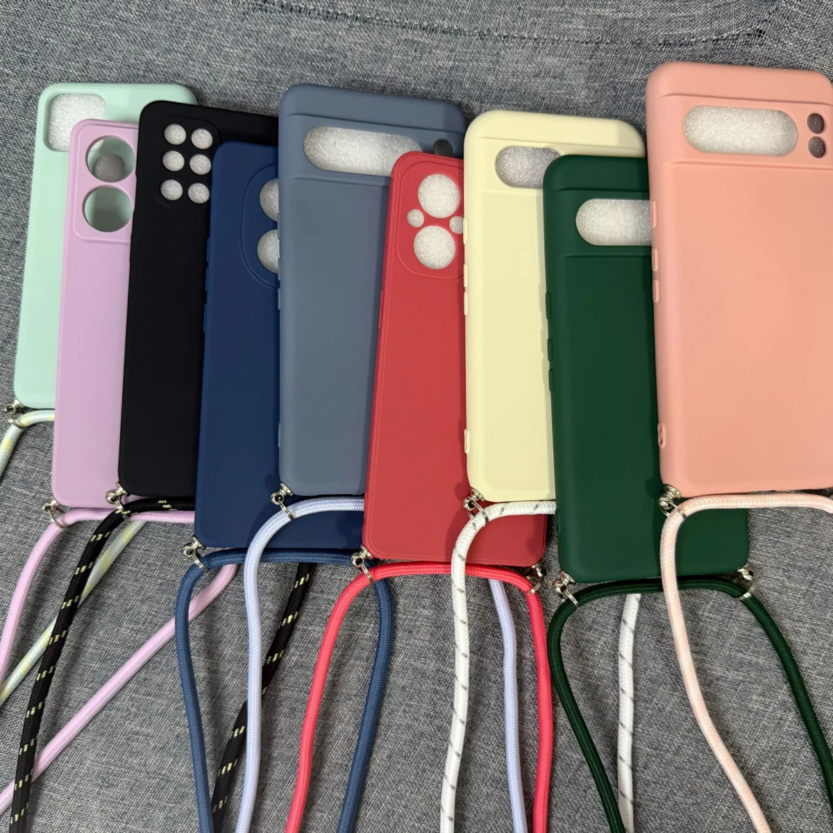 Liquid Silicone Soft Crossbody Necklace Lanyard Phone Case with Strap