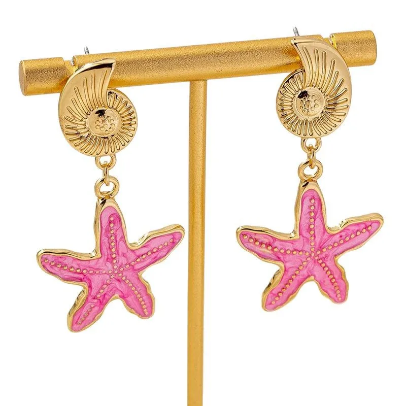 Conch Earrings for Women Fashion Children's Fun Ocean Series Metallic Color Starfish Beach Holiday Style Banquet Gift 4 Conch Earrings for Women Fashion Children's Fun Ocean Series Metallic Color Starfish Beach Holiday Style Banquet Gift - Image 4