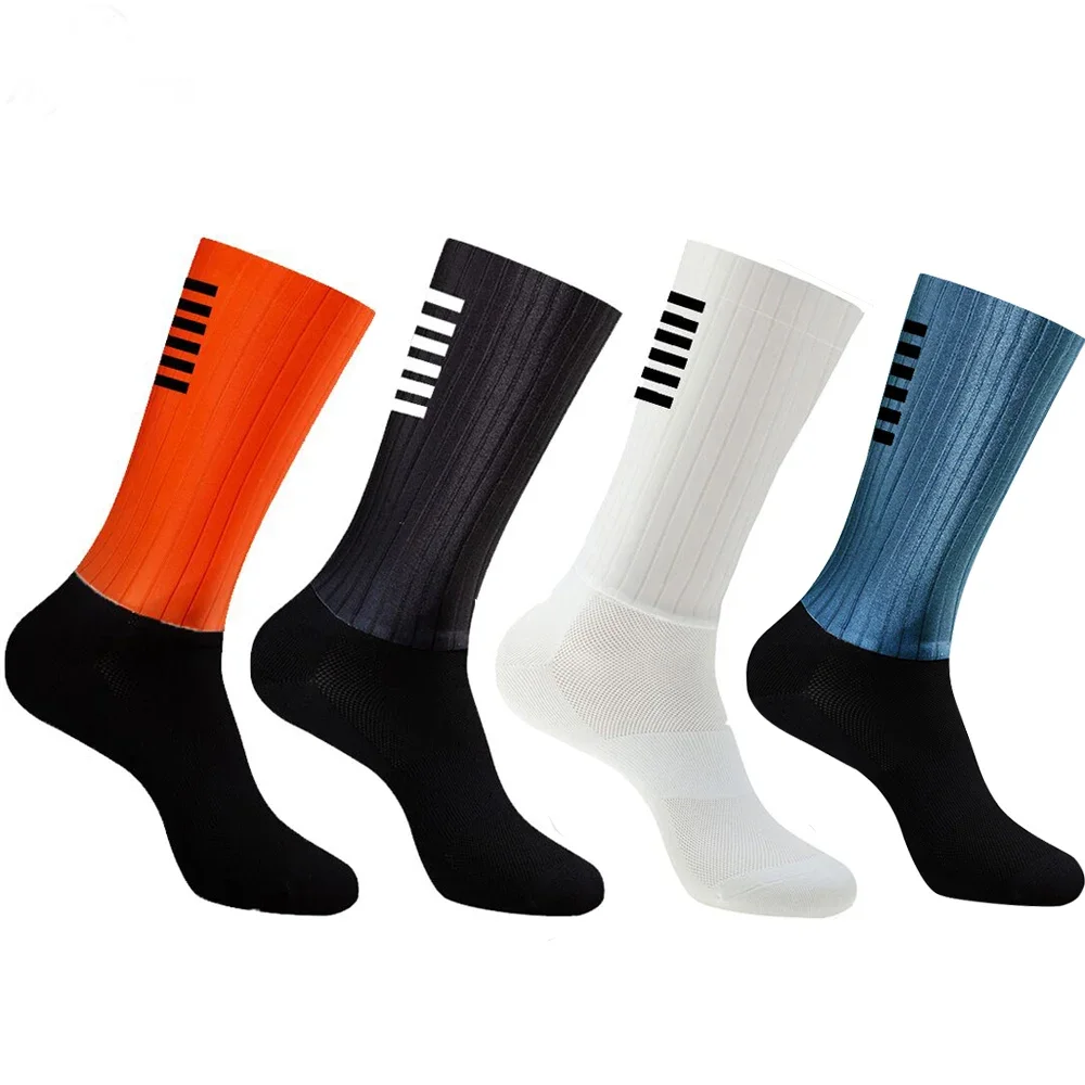 Cycling Socks Anti Silicone Slip Aero Men Bicycle Sport Running