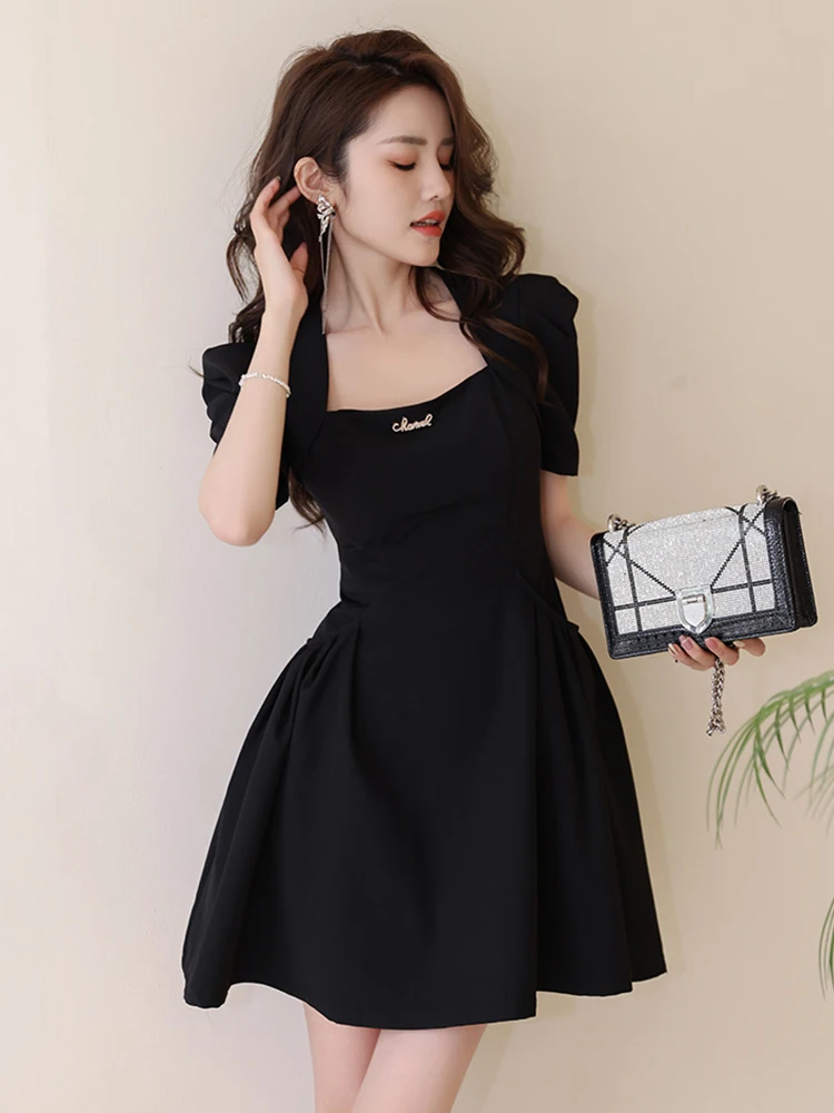 New French Style Mini Dress for Women Retro Cute White Black Short Sleeve Folds Pockets Swing Ball Gown Lady Party Club Vestidos - AliExpress 200000345 New French Style Mini Dress for Women Retro Cute White Black Short Sleeve Folds Pockets Swing Ball Gown Lady Party Club Vestidos - AliExpress 200000345