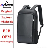 BOPAI Wholesale Bopai Premium Slim Light Business Commute Luxury Usb Charging Smart Anti Theft 15 Inch Men Real Genuine Leather 1