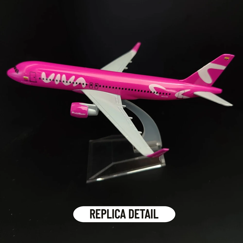 1:400 Scale Metal Aviation Replica Viva Air Aircraft Model Diecast Airplane Miniature Xmas Kids Room Decor Gift Toys for Boys 2