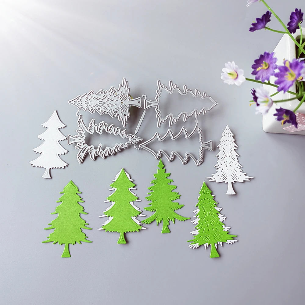 

New and beautiful Christmas tree cutting dies scrapbook decoration embossed photo album decoration card making DIY crafts