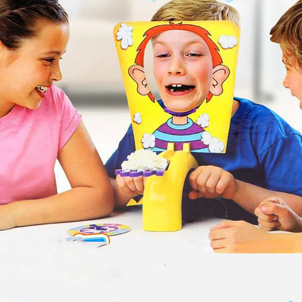 Gadgets Prank Gags Jokes Anti Stress Toys Pie Face Game Whipped Cream in the Face Family Board Game for Kids Funny Party