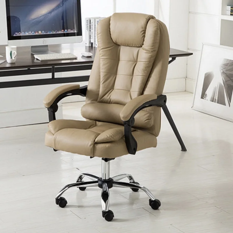 Computer Chair Home Office Chair Reclining Boss Chair Massage Footrest Lift Swivel Chair Modern Minimalist Lunch Break Seat 2023 adult office foldable dual purpose siesta noon break breathable leisure simple two side tube recliner bed folding chair new 2023