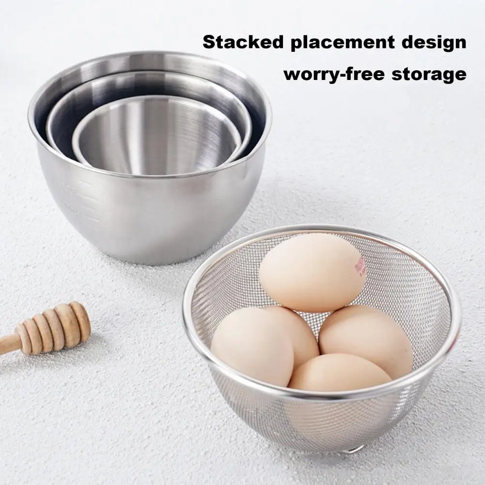 

304 Stainless Steel Measuring Bowl 304 Stainless Steel Measuring Cup with Handle Scale Capacity Multifunction Egg for Accurate