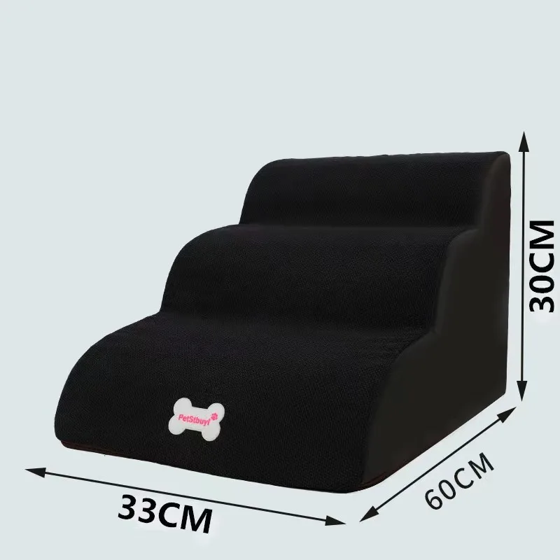 Scale A 3 Livelli Per Cani E Gatti – Con Contenitore, 60x35x30 Cm, In Flanella E Spugna, Pieghevole E Antiscivolo