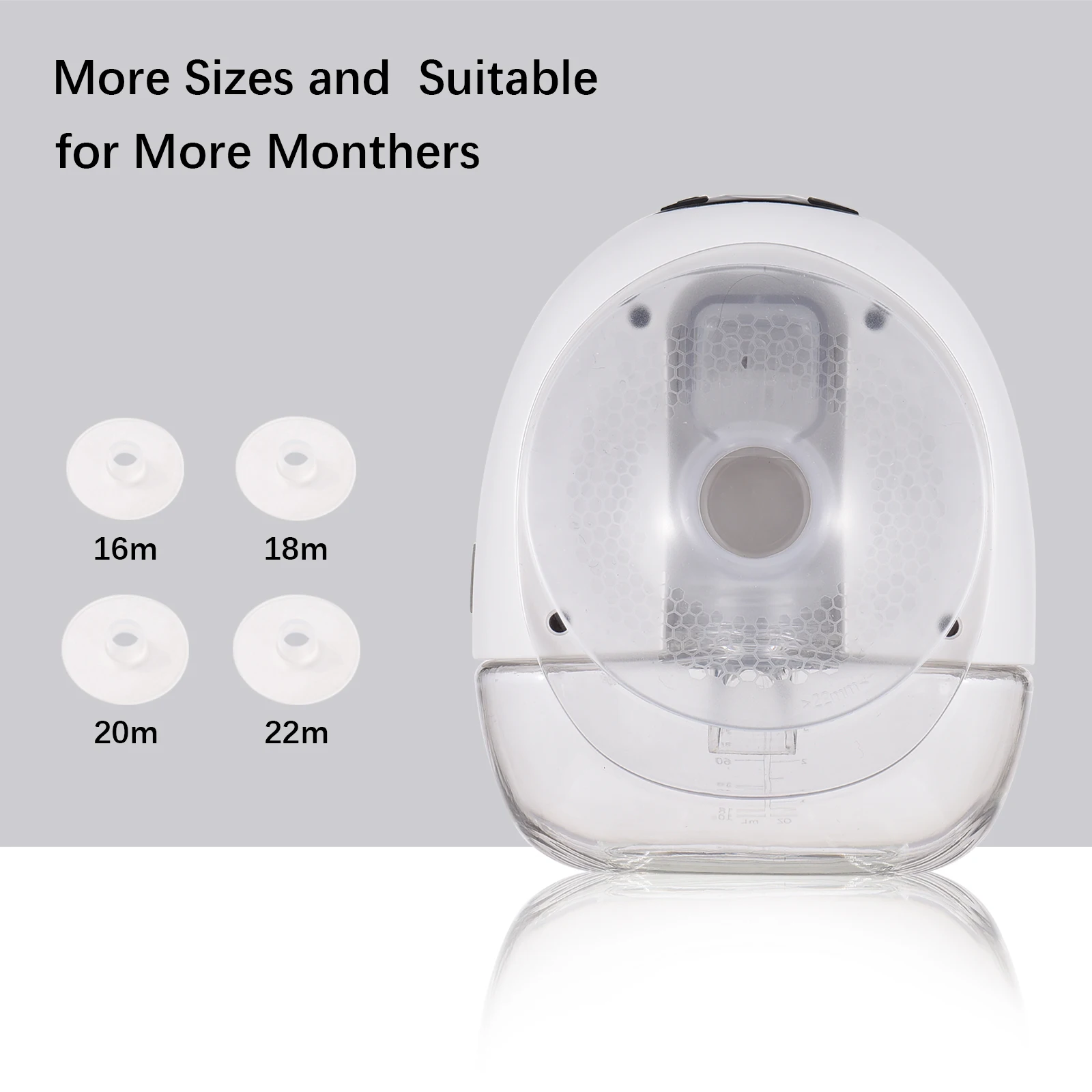 1/2PC Wearable Breast Pump Hands Free Electric Breast Pump for Breastfeeding Low Noise with 150ml Milk Collector for Home Travel 4