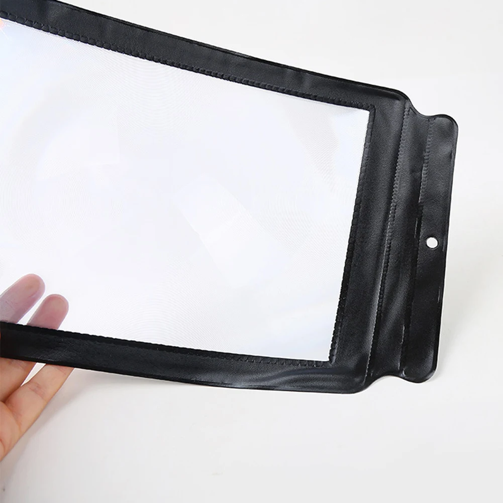 Handheld Page Magnifying Glass Portable 3X Bookmark Flat Magnifier Flexible Magnifying Lens Sheet for Elderly Reading Newspapers