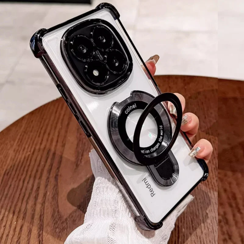 Luxury Plating Magnetic Bracket Shockproof Stand Holder Case