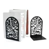 Rose Metal Book Ends -Black L Shaped Book Stand Holder for Home Office Desk, Creative Gift for Dads and Loved Ones 2