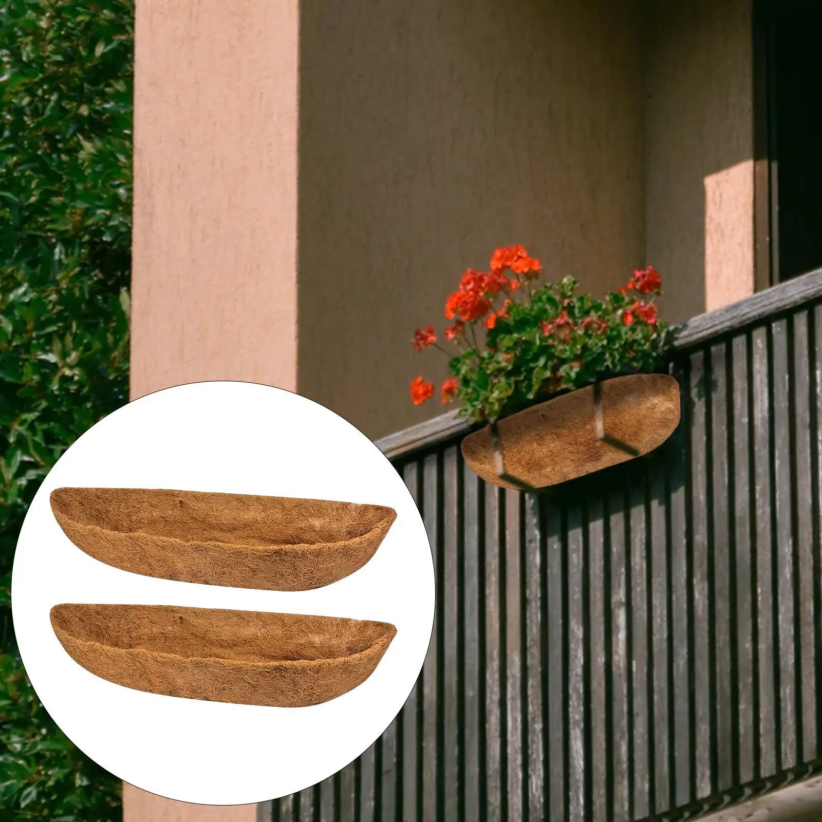 COCO LINER Balcony Flower Box Porch Deck Fence Replacement Liners 30 inch