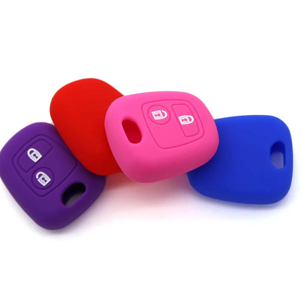 Silicone Key Cover 1Pc for Citroen C1 C2 C3 C4 XSARA PICASSO Peugeot 106 107 206 207 307 Toyota AYGO Case Auto key case cover,key case