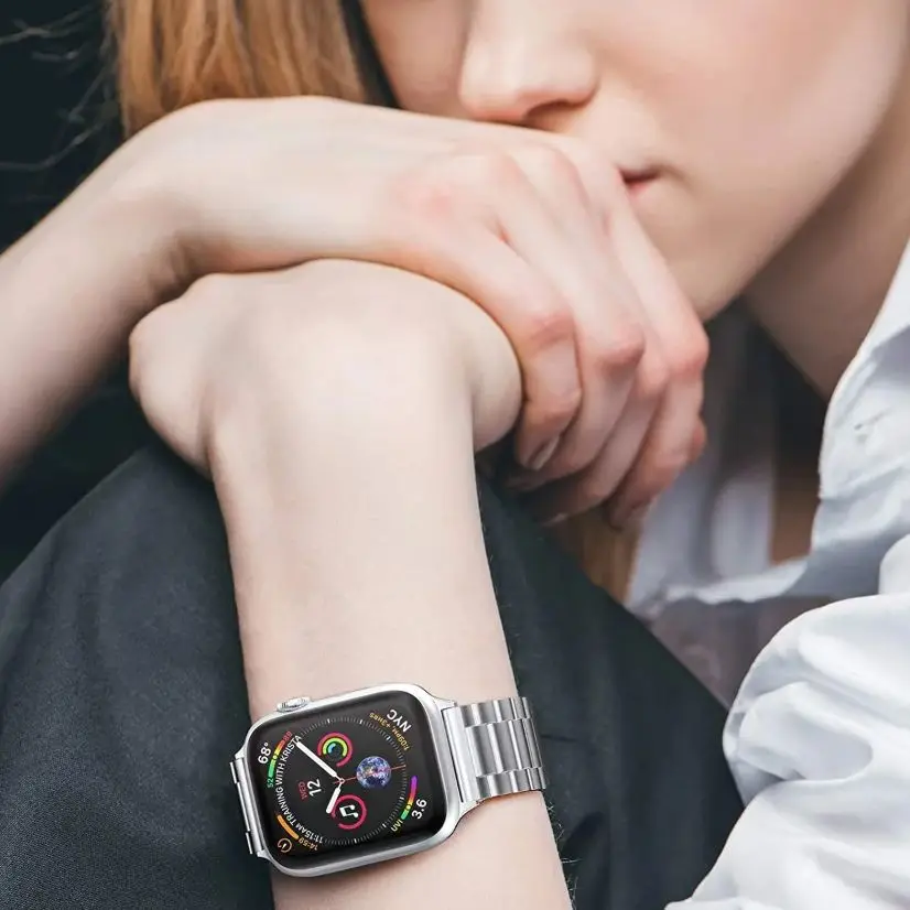 รูปสินค้า สายนาฬิกาสแตนเลสสำหรับ Apple Watch ทุกรุ่น