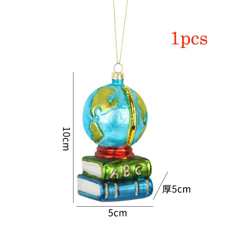 thumbnail image 1 of Material de vidrio Regalos de Navidad Árbol de Navidad Decoración colgante Astronauta Globo aerostático Diseño de patrón Adornos para el hogar Colgante, 1 of 5