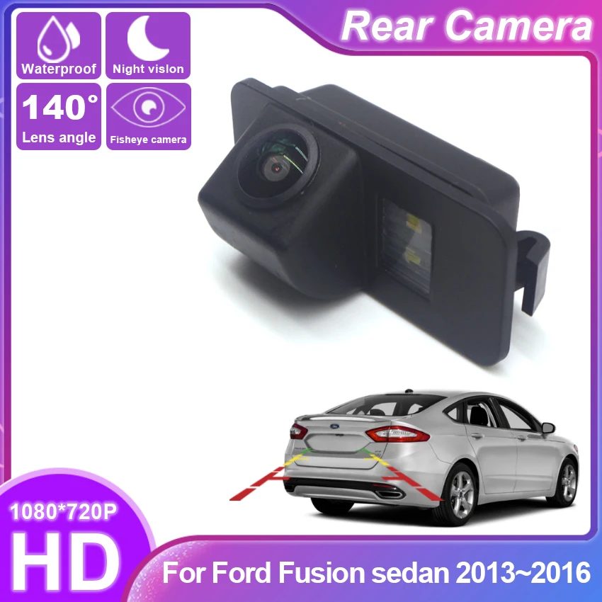

CCD HD рыбий глаз камера заднего вида Водонепроницаемая высокого качества RCA для Ford Fusion sedan 2013 ~ 2016 автомобильный резервный монитор парковки заднего вида