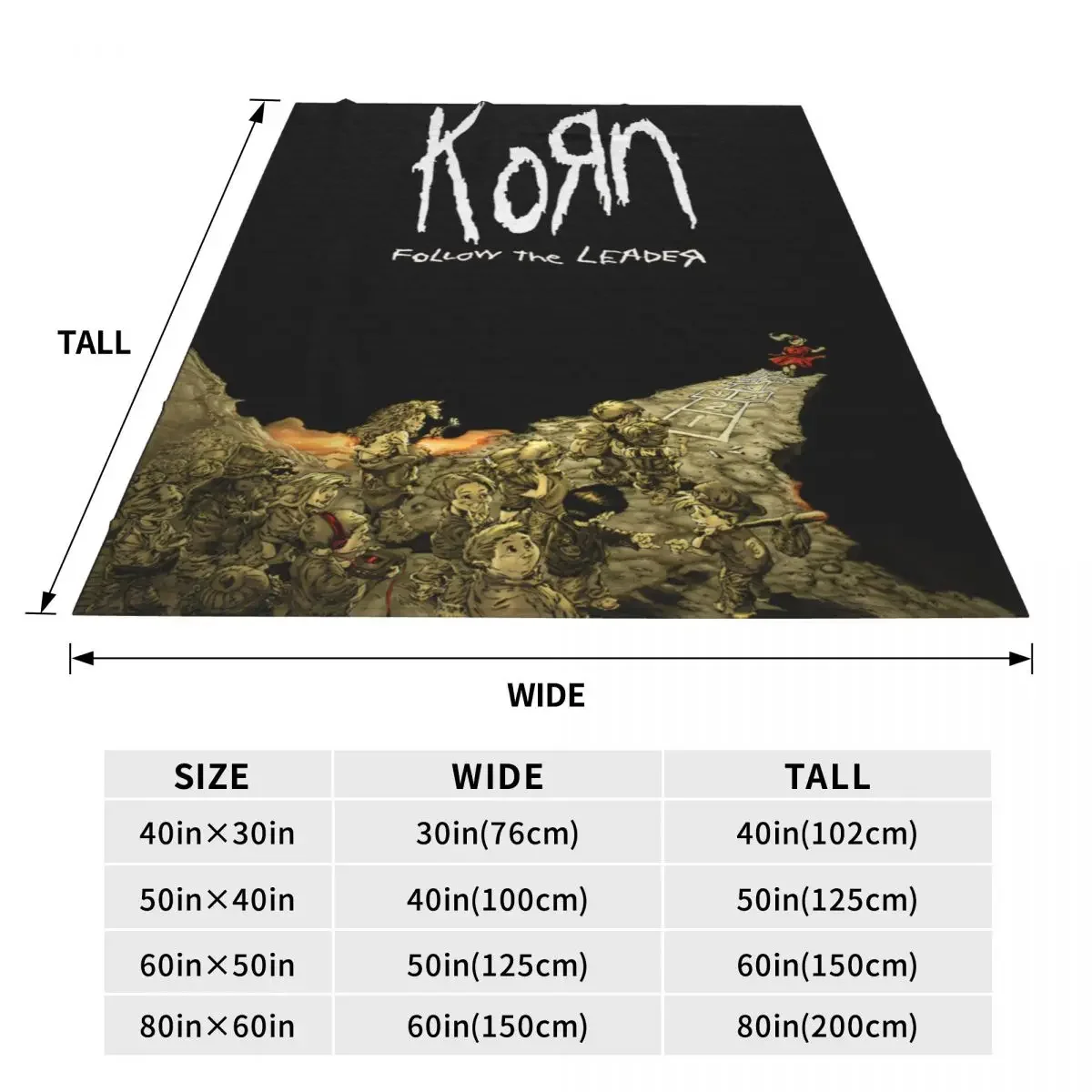 Korn Follow The Leader Blanket Velvet Decoration Multifunction Super Warm Throw Blankets for Sofa Couch Bedspreads 6