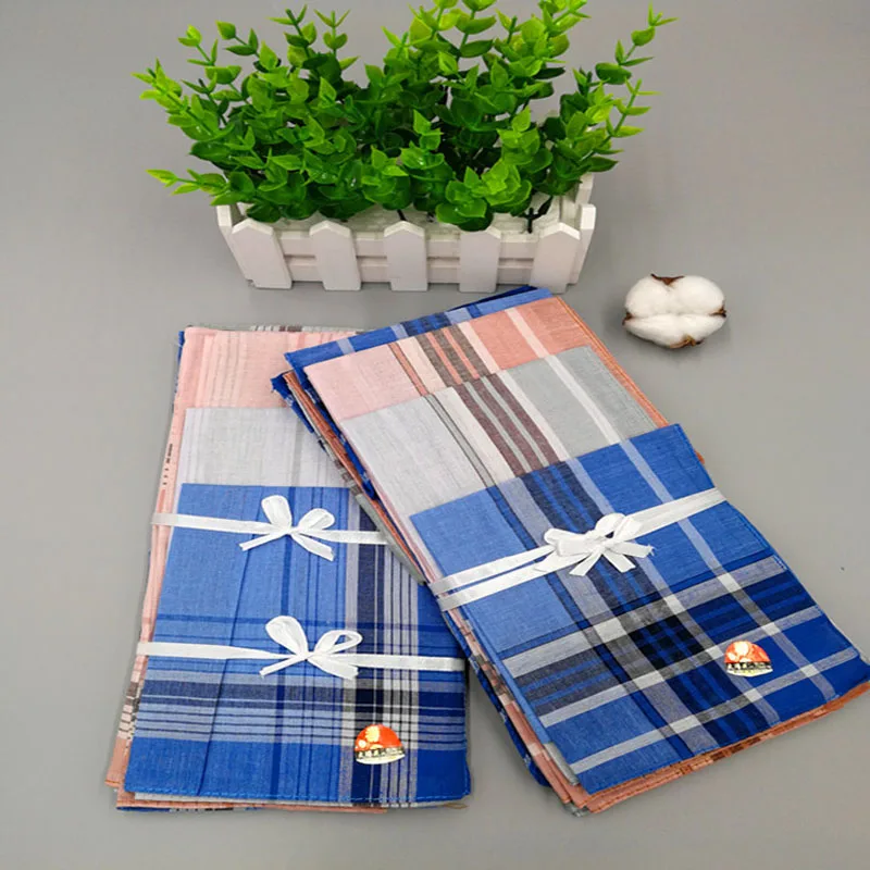 Hand Towels Pocket Towels 5PCS 38cm cotton printed men handkerchief Square male stripe Towel pocket scarf handkerchiefs washcloth hand towel
