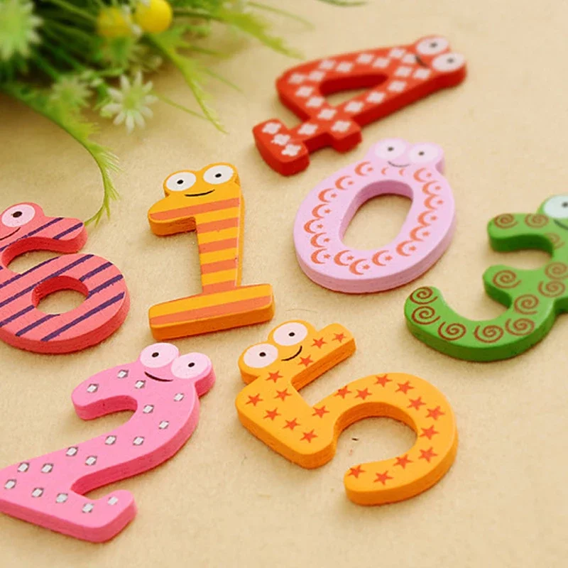 Number Wooden Fridge Magnets Refrigerator Magnets Souvenir Bright Colors Home Decor Kitchen Gadgets Best Birthday Gift for Kids
