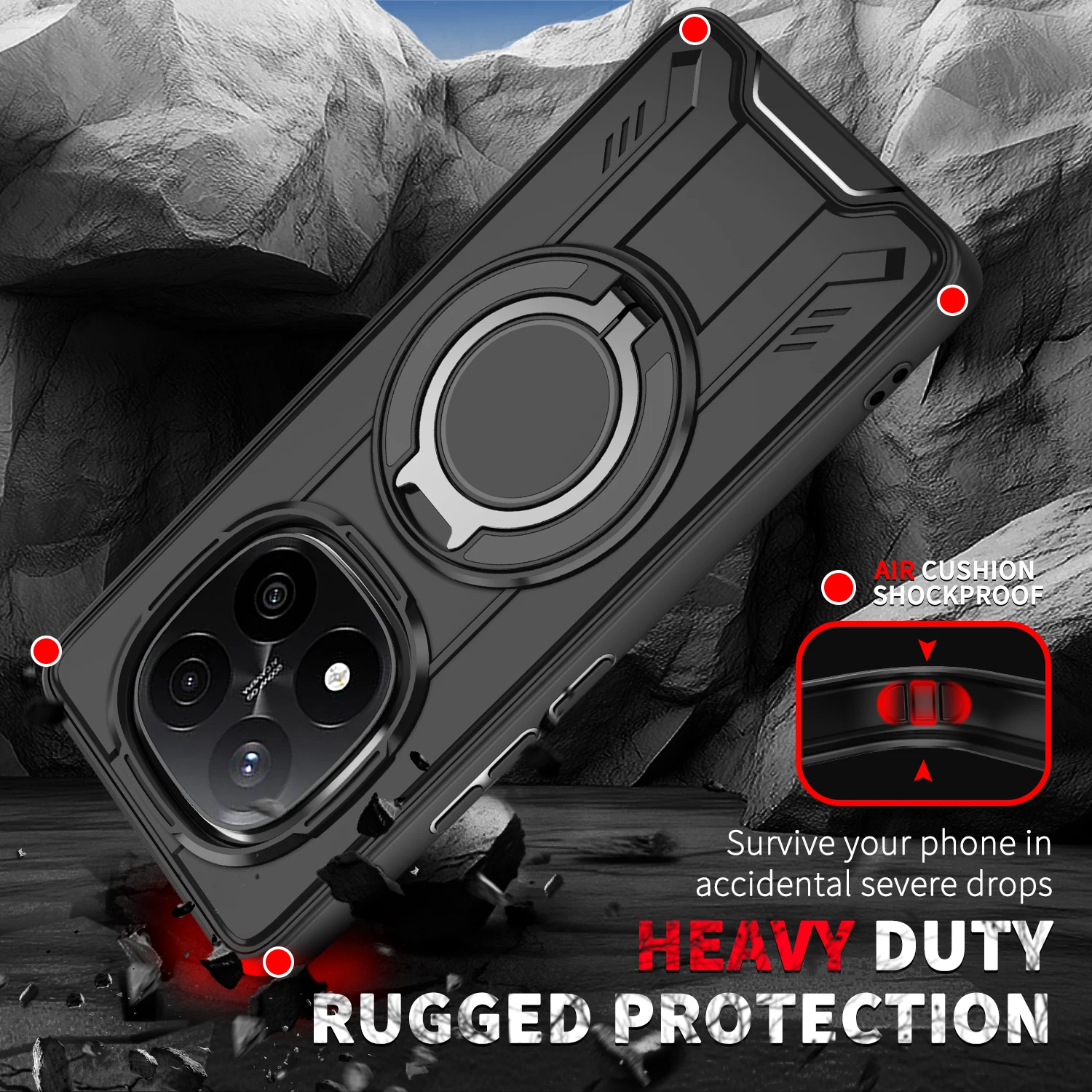 Premium 360° Magnetic Car Holder Phone Case with Stand