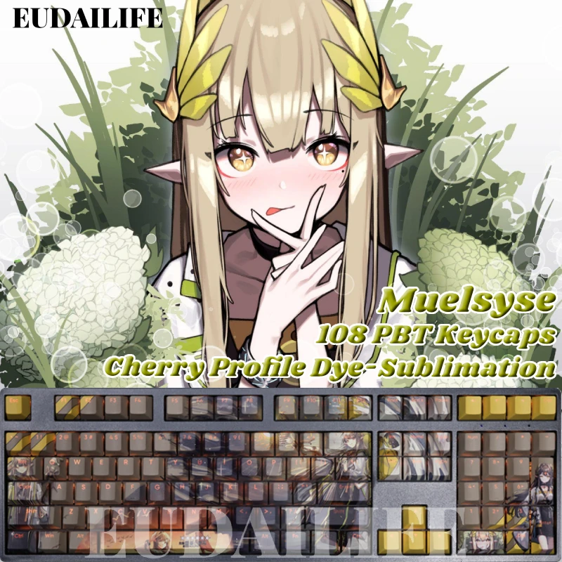 

Muelsyse 108 колпачок для клавиатуры для механической клавиатуры